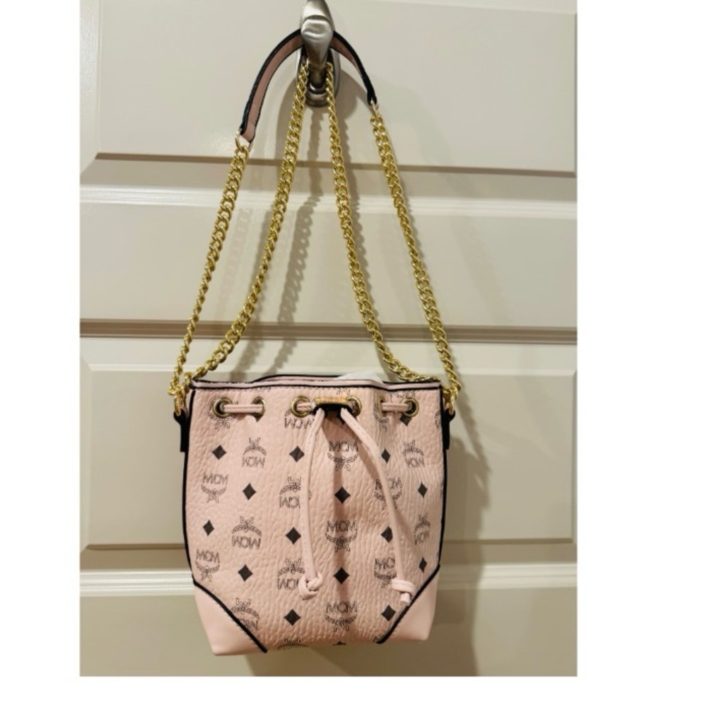 (NWOT) MCM Crossbody Bucket Purse - Pink - Picture 4 of 14